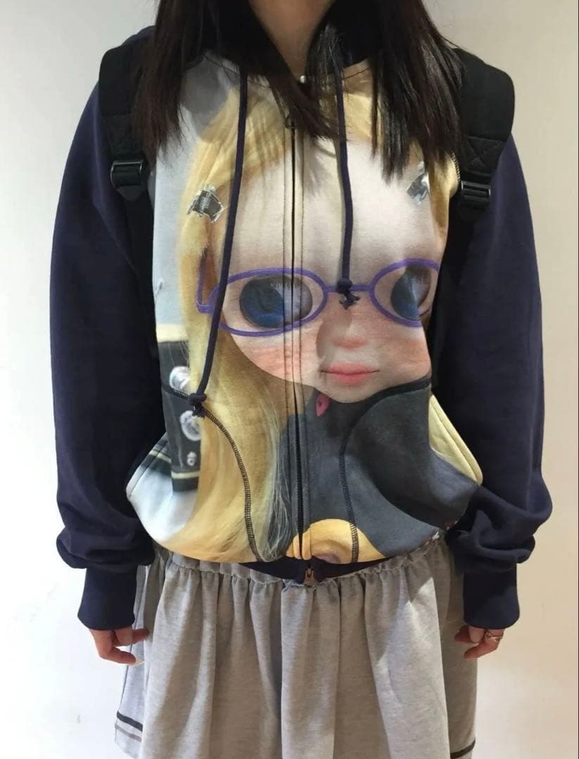 COYSEIDO Blytheプリント パーカー ネイビー