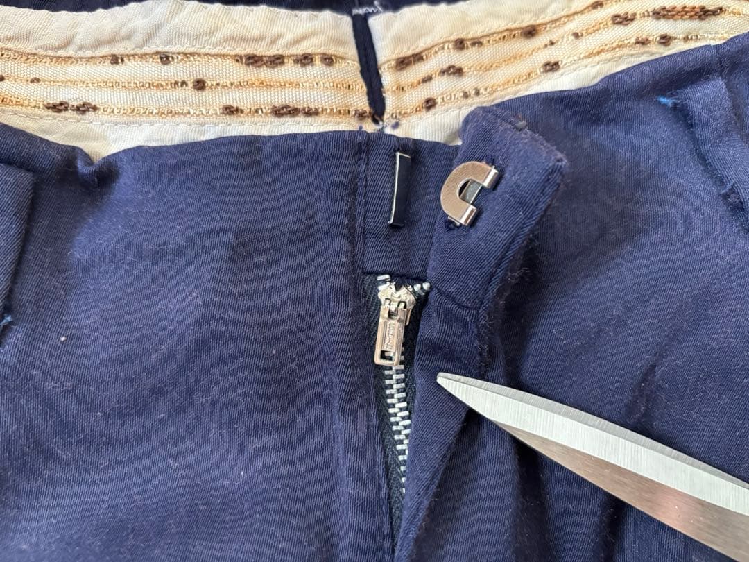 50s rayon gabardine slacks 茄子紺