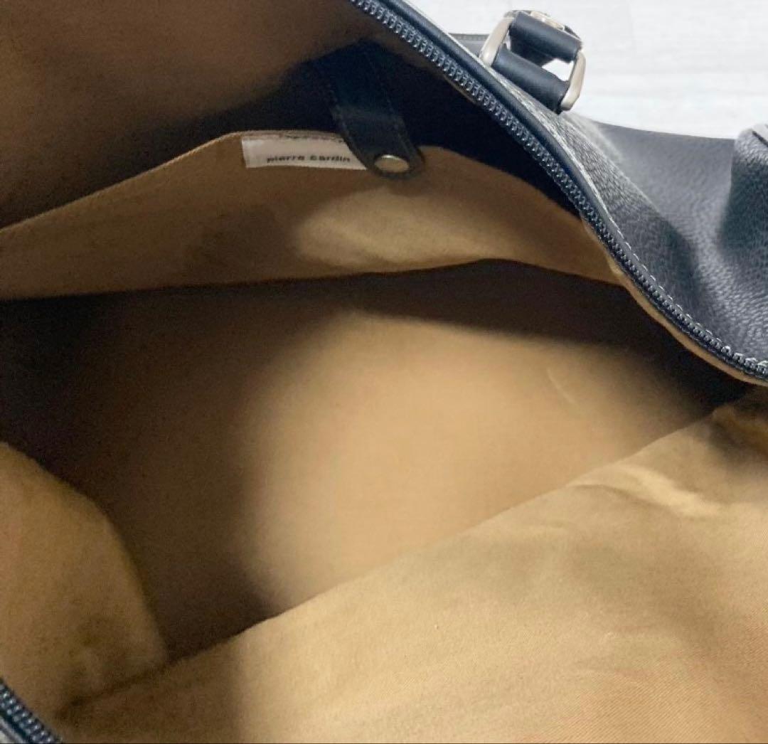 【新品】✨ピエール カルダン✨ボストンバッグ シボ革 ブラック 黒 2way