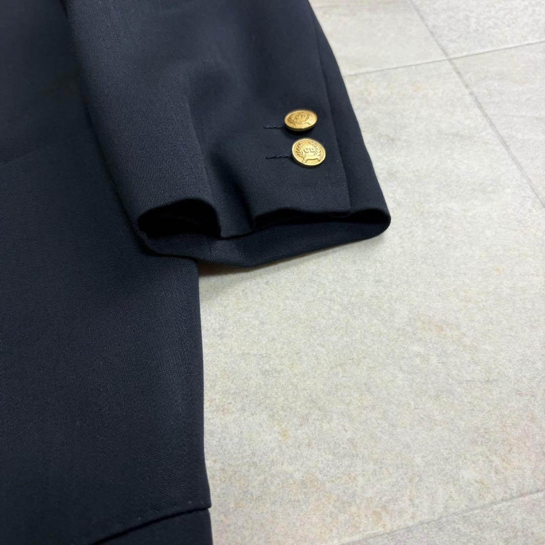 Christian Dior 紺ブレ CDロゴ 金ボタン エンブレムワッペン