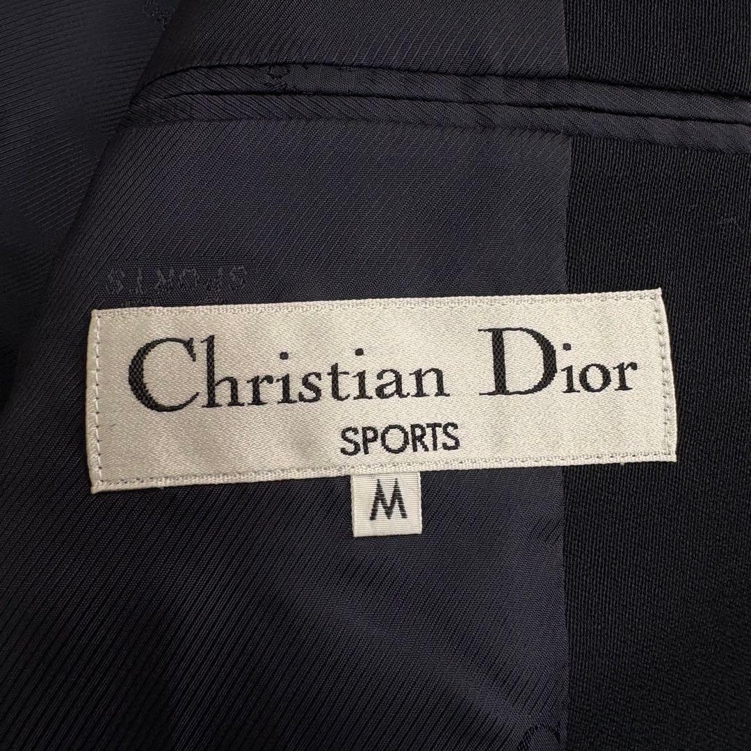 Christian Dior 紺ブレ CDロゴ 金ボタン エンブレムワッペン