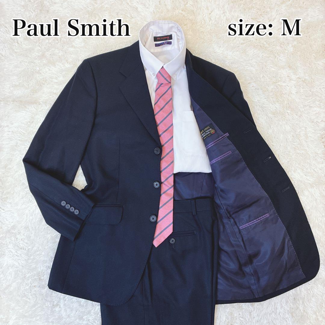 ポールスミス×DELFINO セットアップ スーツ 黒 M SUPER120