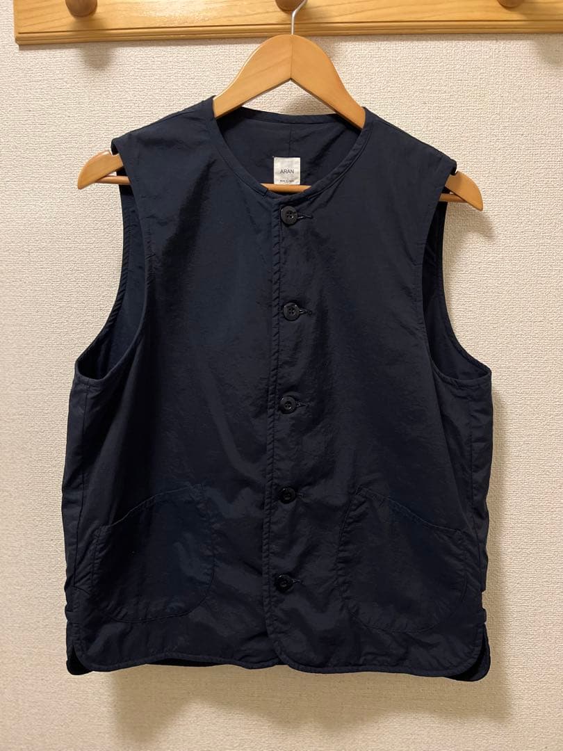 ARAN ナイロンタフタ ライナーベスト ネイビー サイズ3