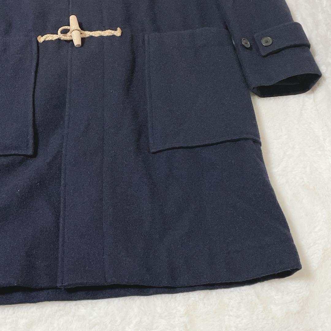 MHL. ロングダッフルコート ウール トグル M ネイビー　通勤　通学