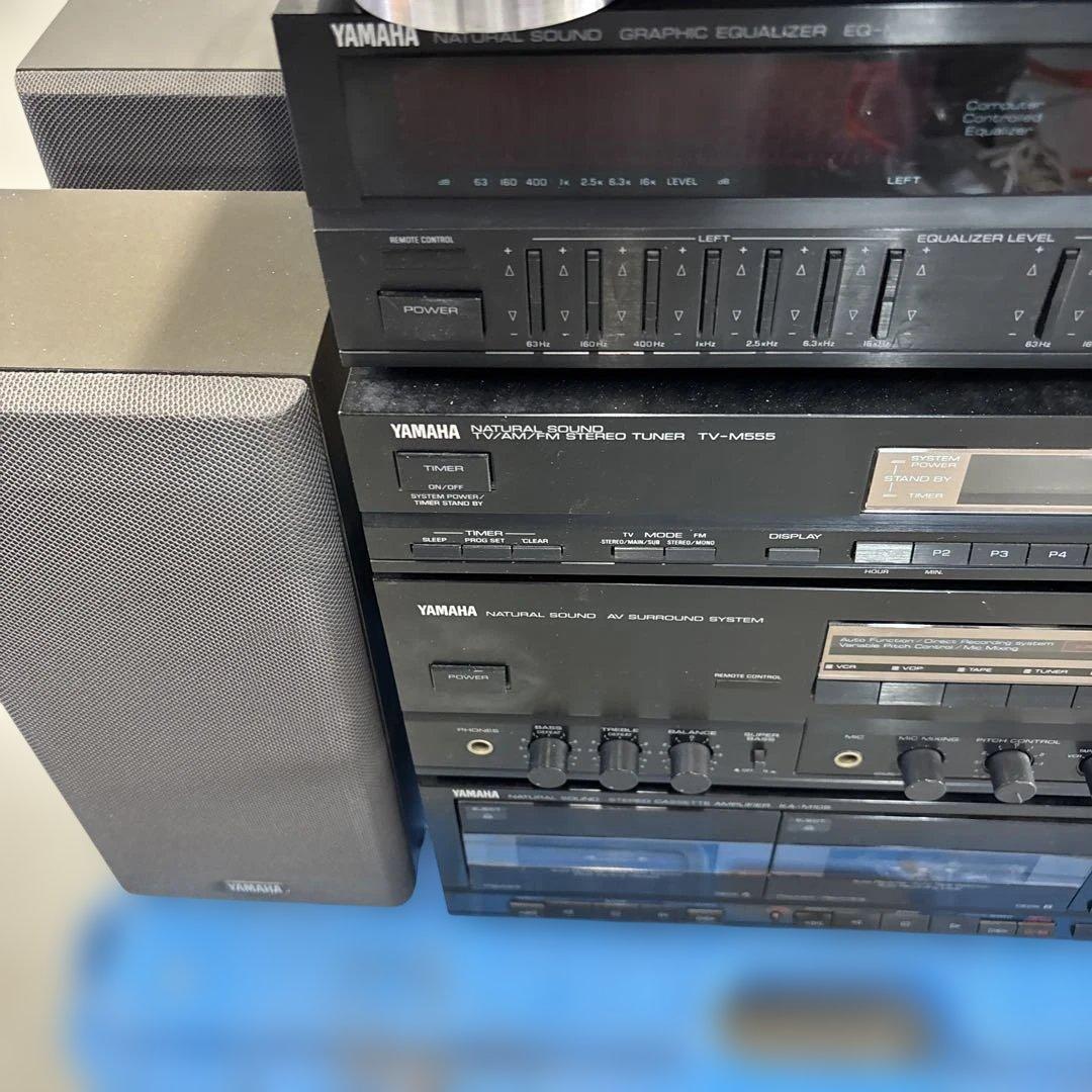 YAMAHA CD カセットテープ コンポ サラウンド機能付き 通電OK