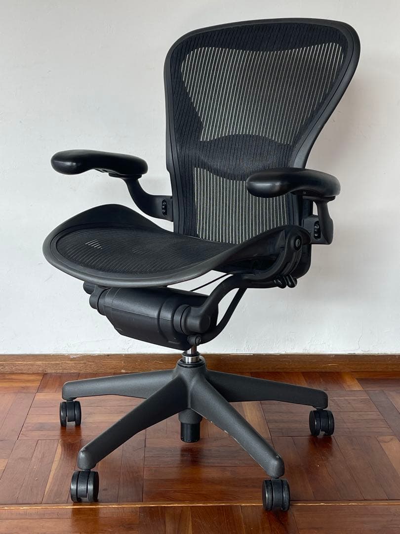 ハーマンミラー アーロンチェア Bサイズ フル装備 ランボーサポート