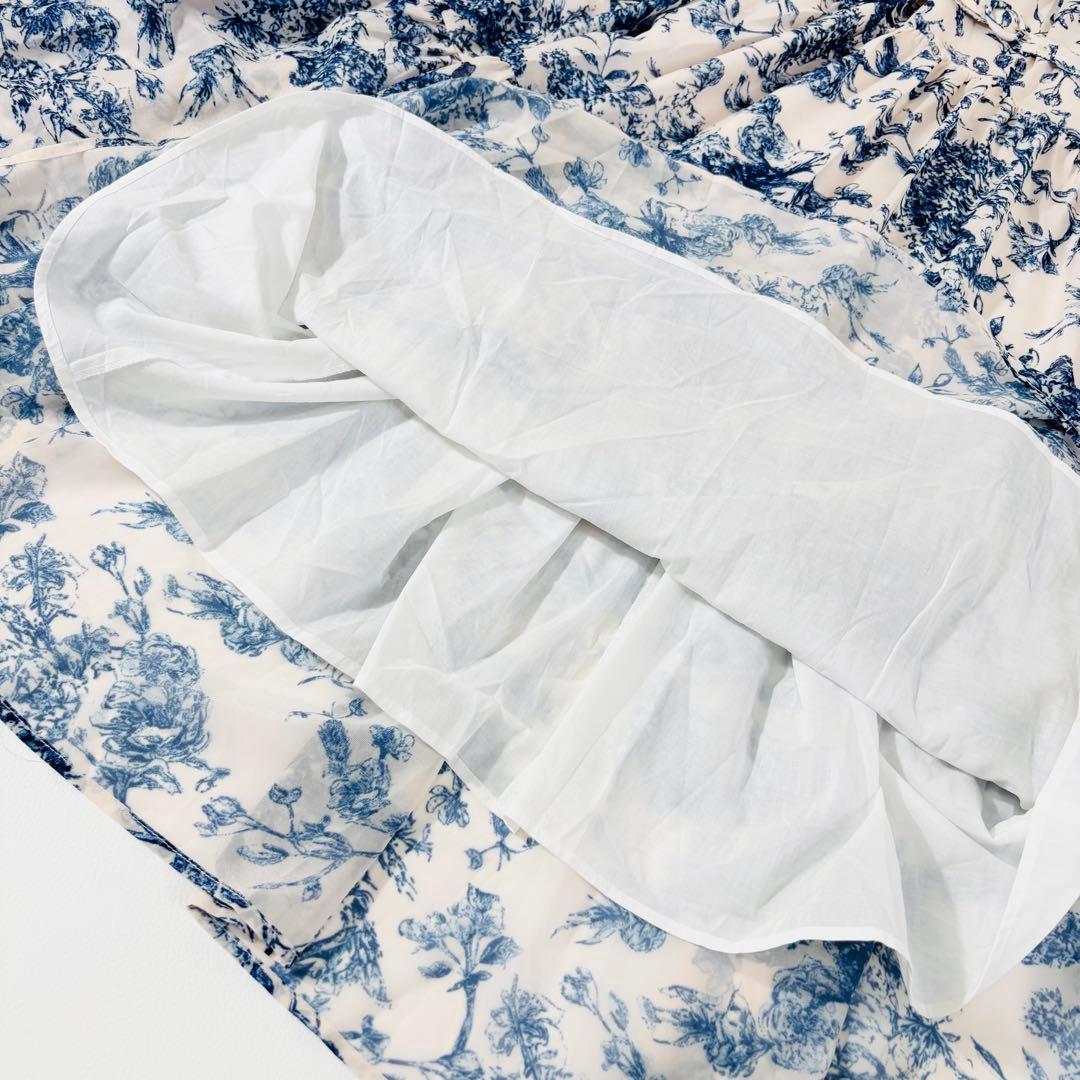 916未使用級✨エステラケー プリントホルターネックティアードドレス