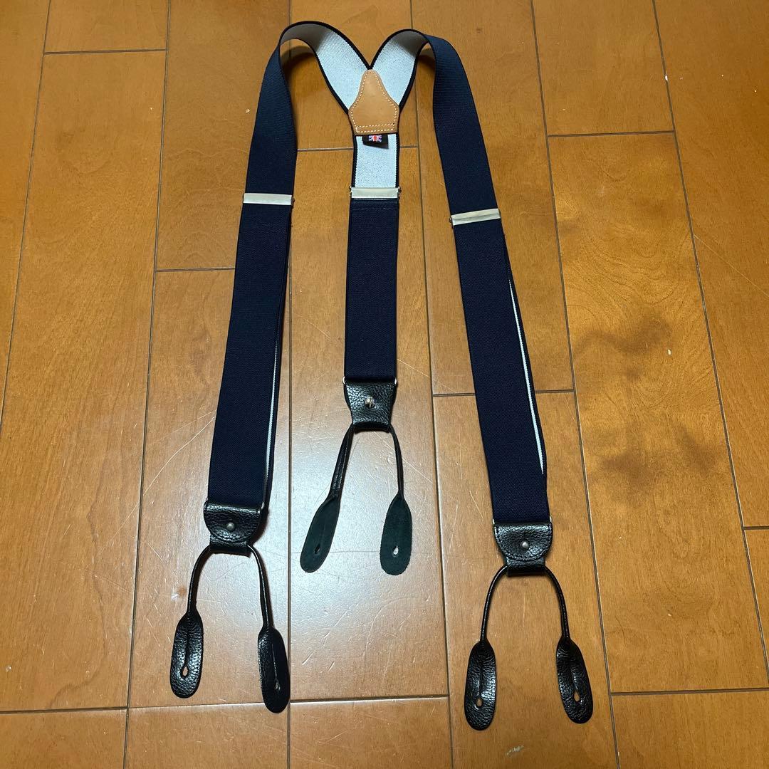  THURSTON ネイビー サスペンダー