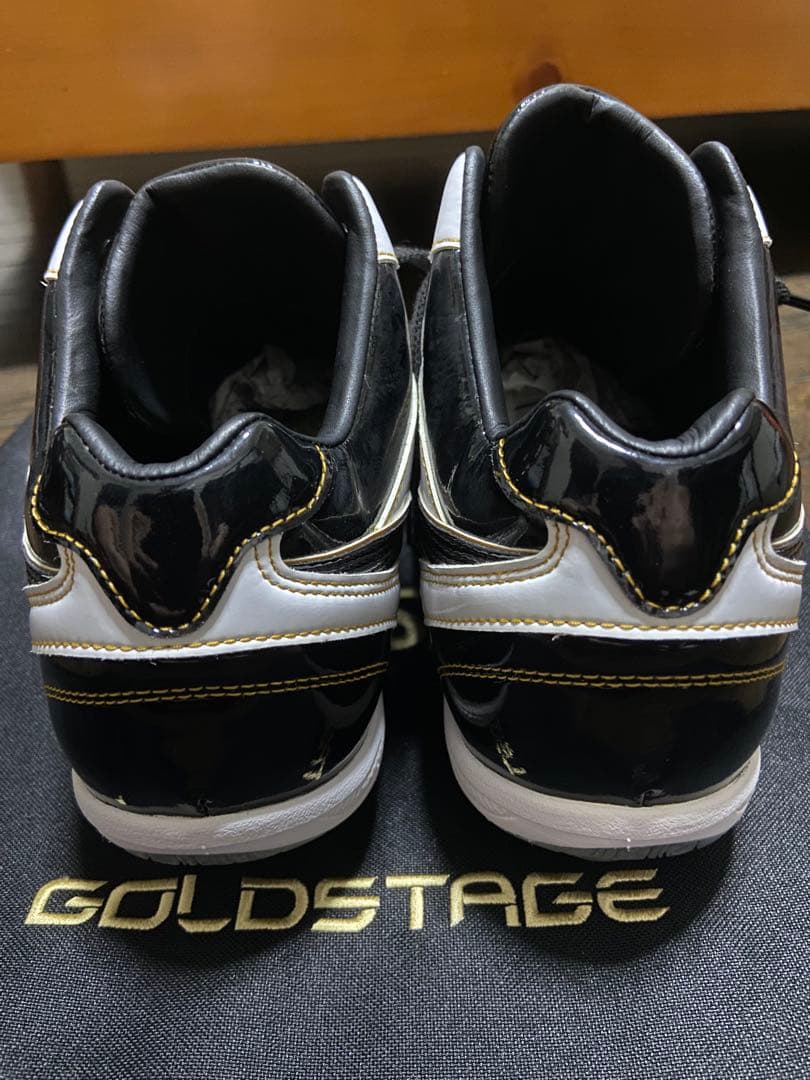 新品未使用 アシックス 野球スパイク（右足P皮底部釘打ちアッパー縫いコバ金）