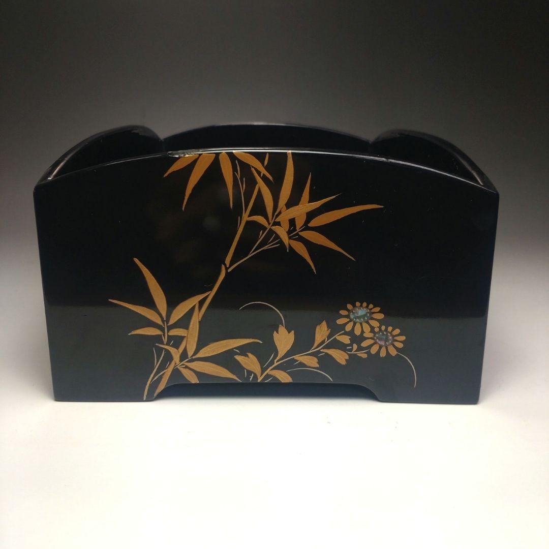 イ101 莨盆『蜻蛉螺鈿金蒔絵　煙草盆』『漆塗　茶道具』トンボ