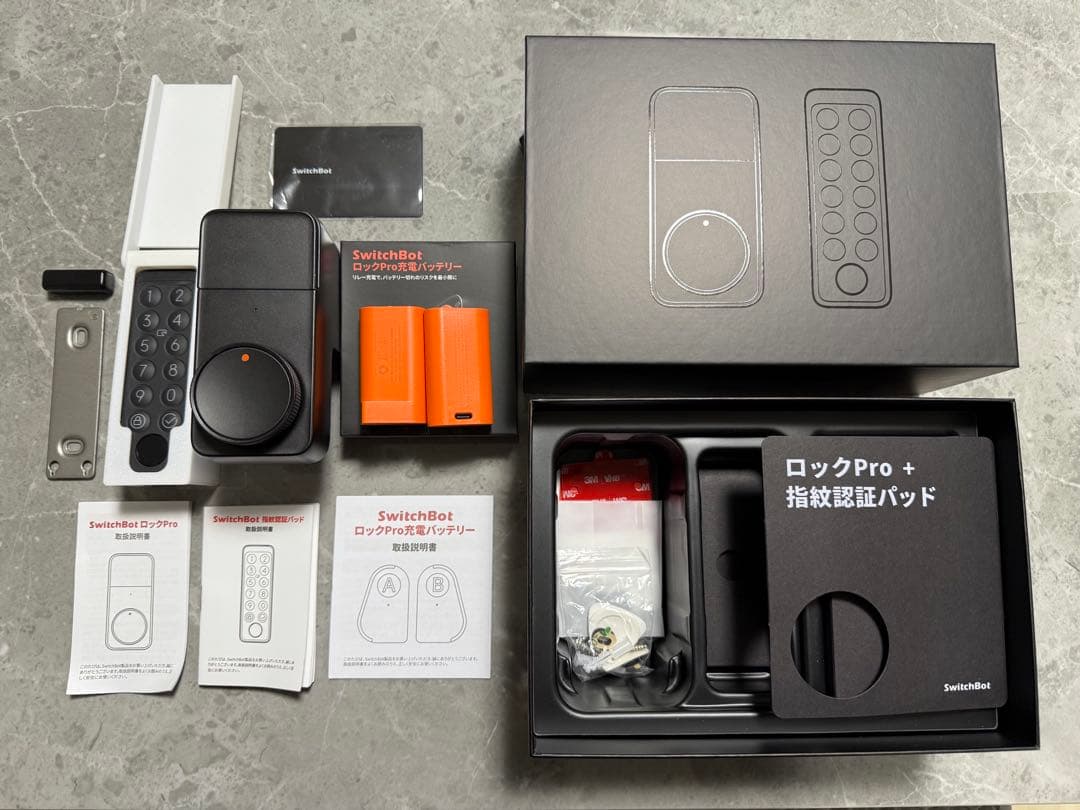 売れるかな〜★SwitchBotロックプロ★指紋認証パッド★専用バッテリー付き