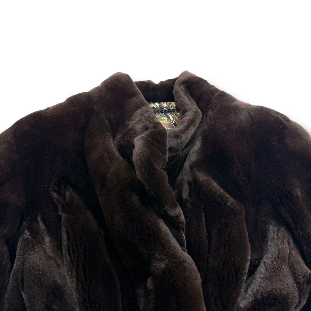 サガミンク 1999 毛皮 リアルファーコート シェアードミンク　ペイズリー柄