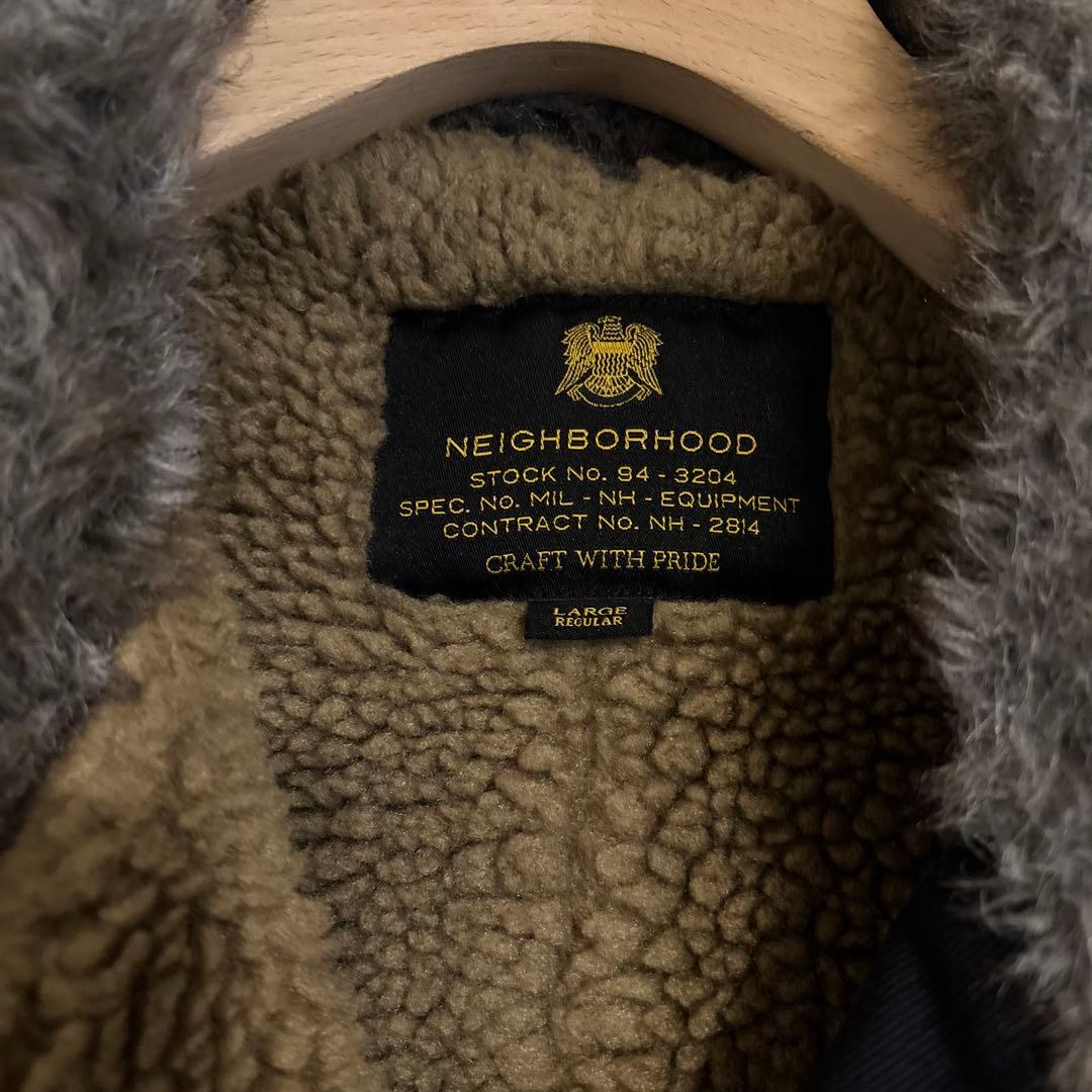 NEIGHBORHOOD ボア マッキーノコート ネイビー L