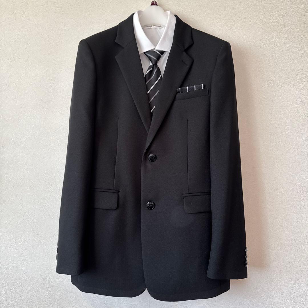 ☆美品☆ 5点セット 黒 スーツ 卒業式 170 男の子