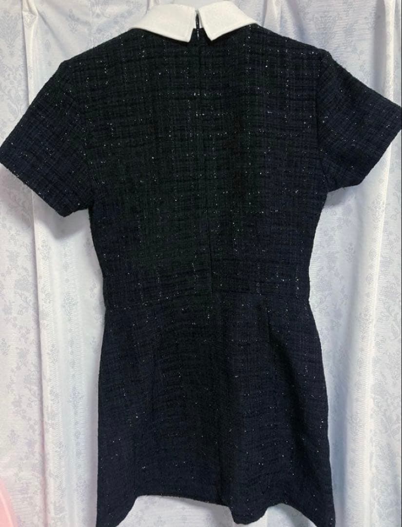 プ*。様 新品 Randy 襟付きツイードワンピース ドレス Mサイズ