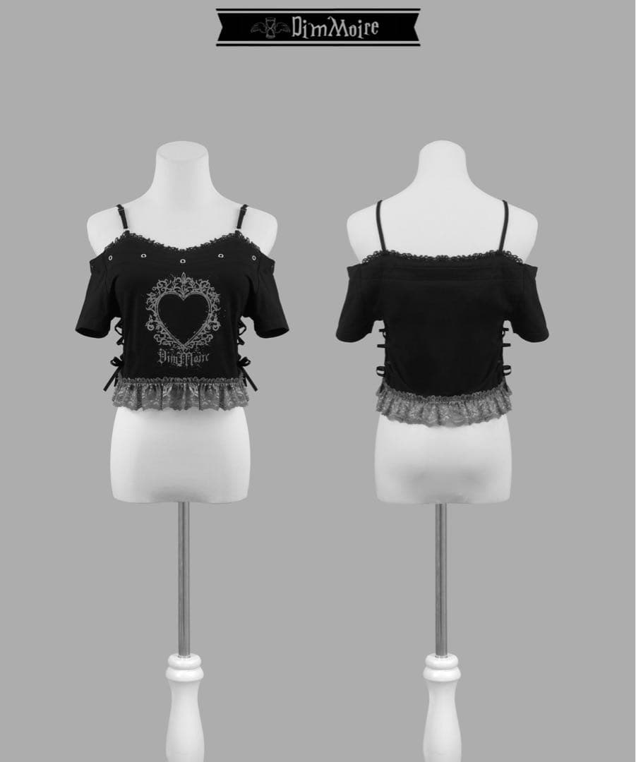 DimMoire ディムモアール キャミオフショルT【Black】 Lサイズ