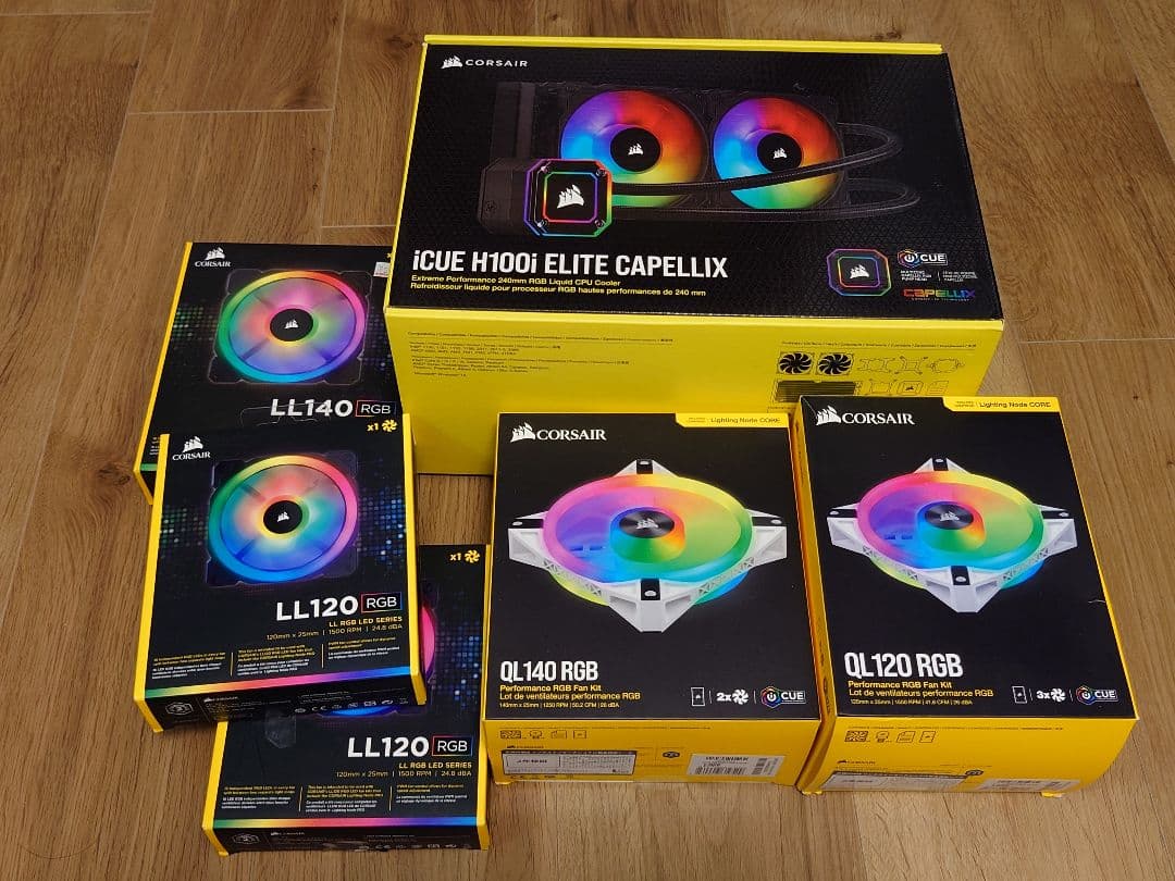 CORSAIR iCUE H100i ELITE CAPELLIX+RGBファン