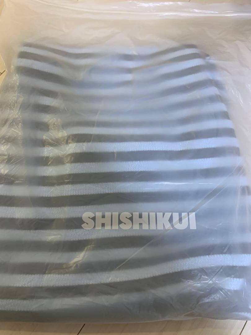 最終値下げSHISHIKUI boda サックス×ブラウン ボーダー長袖