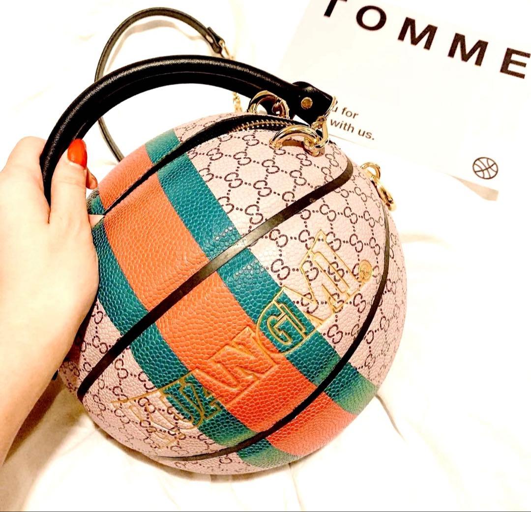 GUCCI プリント／バスケットボール型バッグ