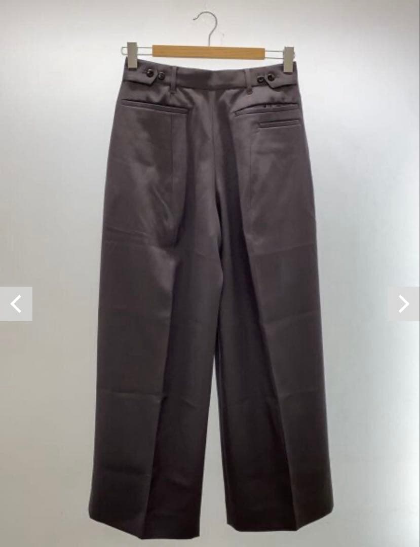 th products ワイドストレートスラックス　グレー