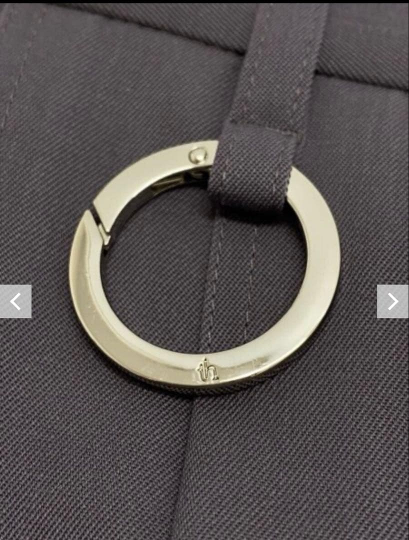 th products ワイドストレートスラックス　グレー