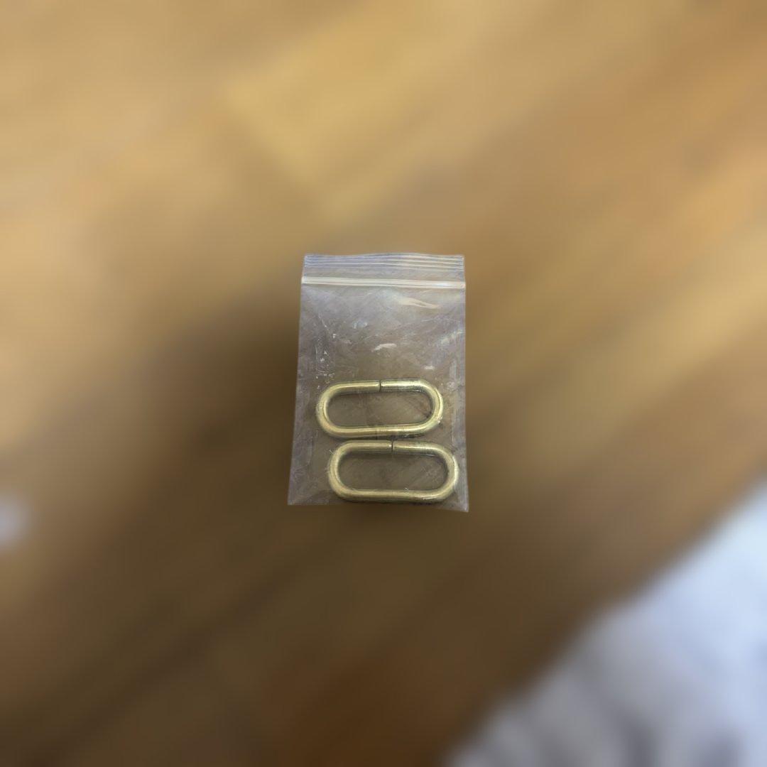 ロングトラッカーウォレット　ブラック 小判カン30mm