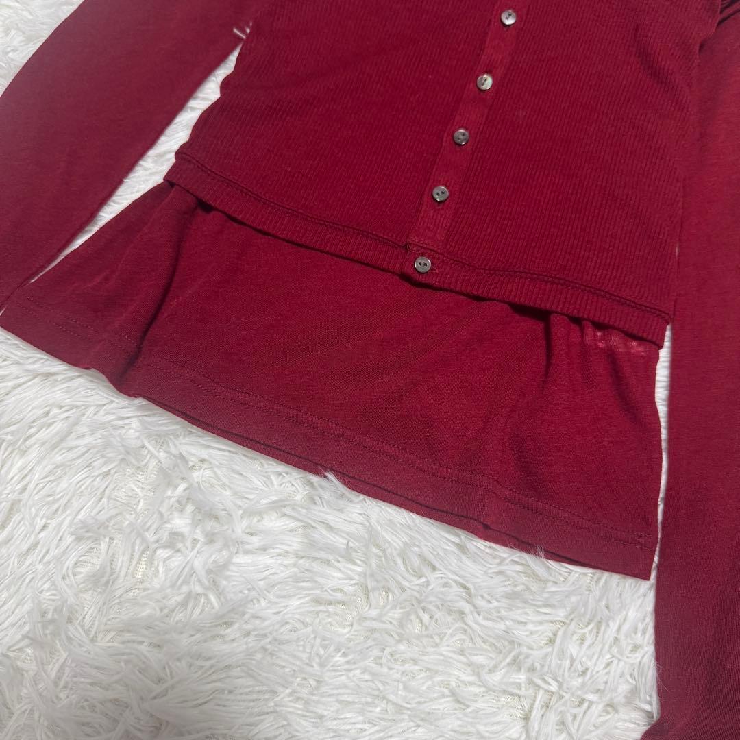 完売品 25年 新品 anuans シアーウールレイヤリングトップス