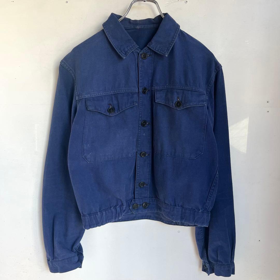 50s フレンチ ワークジャケット 短丈 サイクリスト ユーロ ヴィンテージ