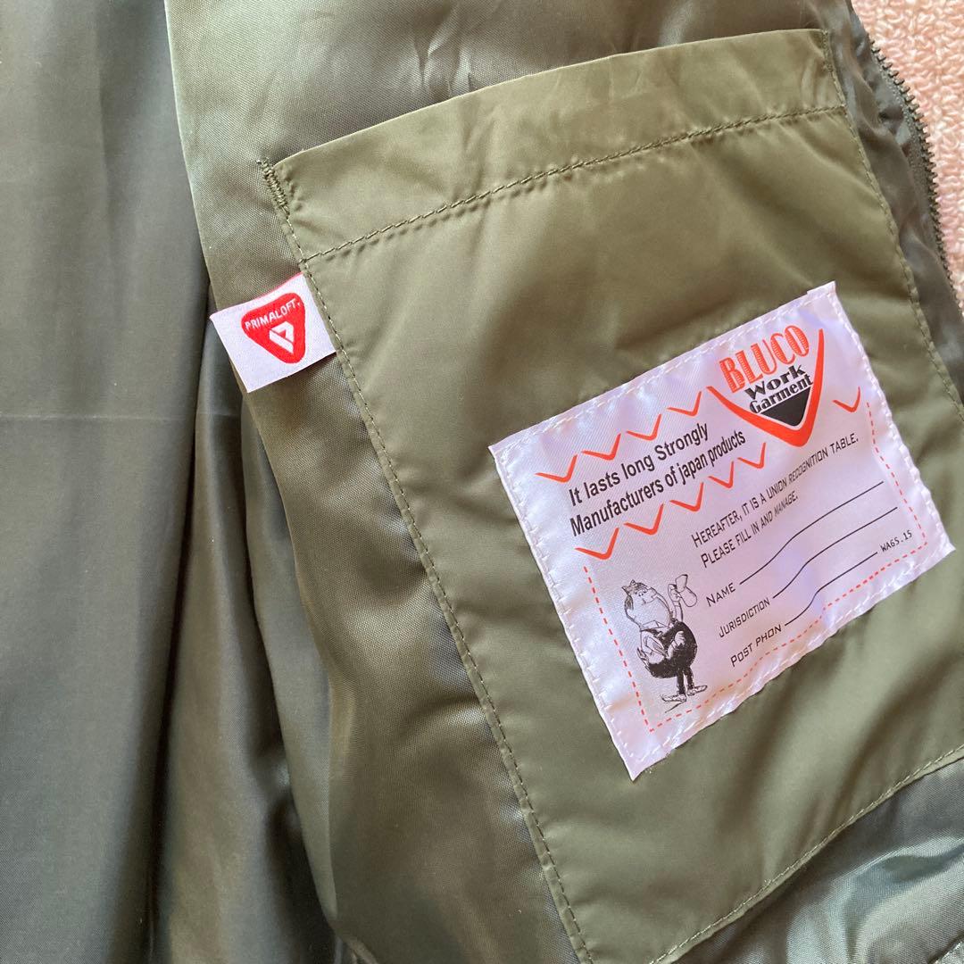 BLUCO キルティングベスト Lサイズ オリーブ