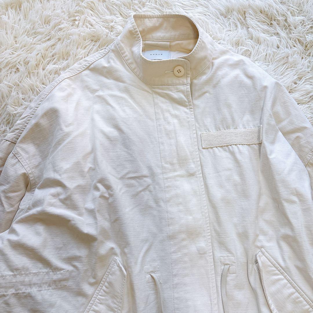 美品 アギュー　3way ロングマウンテンパーカー　キルティングベスト付 白