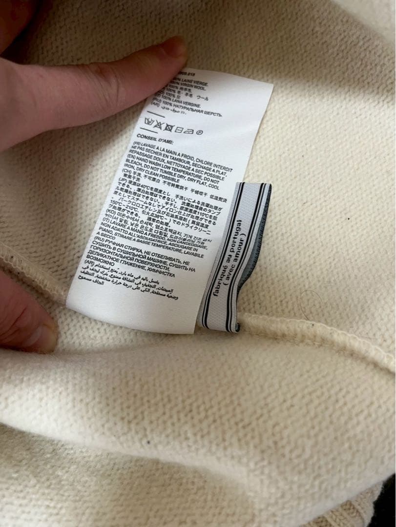 ami ハート刺繍 ホワイトニットセーター　美品