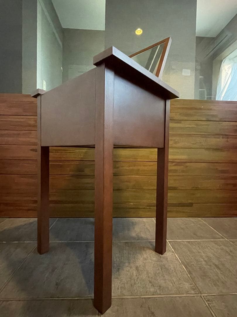 ねこ　美品■Muji無印良品 天然木バーチ材 ドレッサー/デスク+スツール