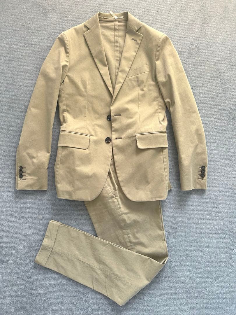 DSQURED2ベージュ シングルスーツ セット