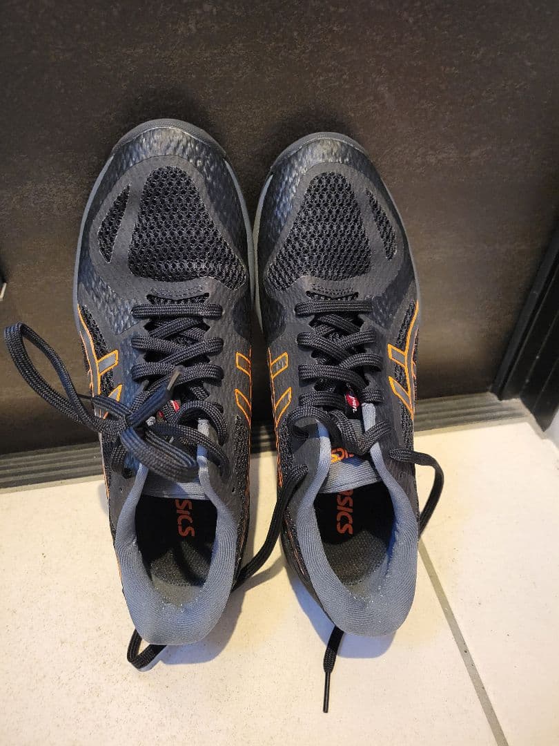 ASICS バレーボールシューズ 24.5cm 黒/オレンジ