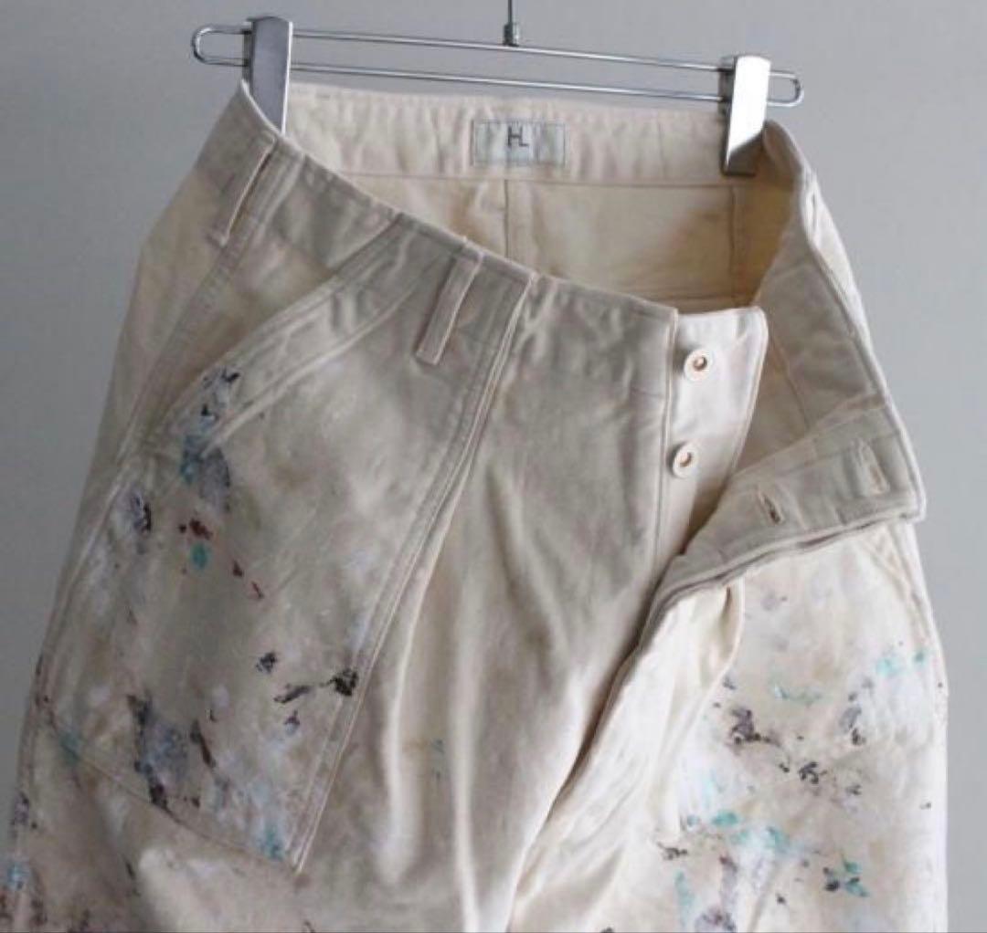 パンツ herill Backsatin splash Utilitypants