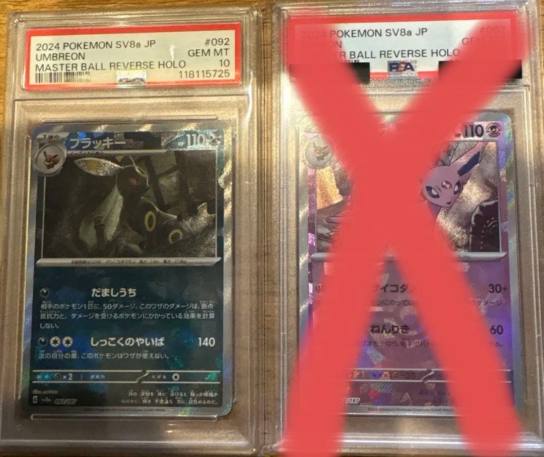 ブラッキー　マスターボールミラーpsa10 テラスタルフェス