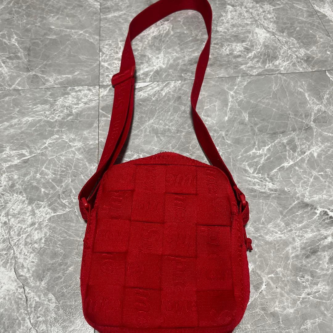 supremeウーブンショルダーバッグ