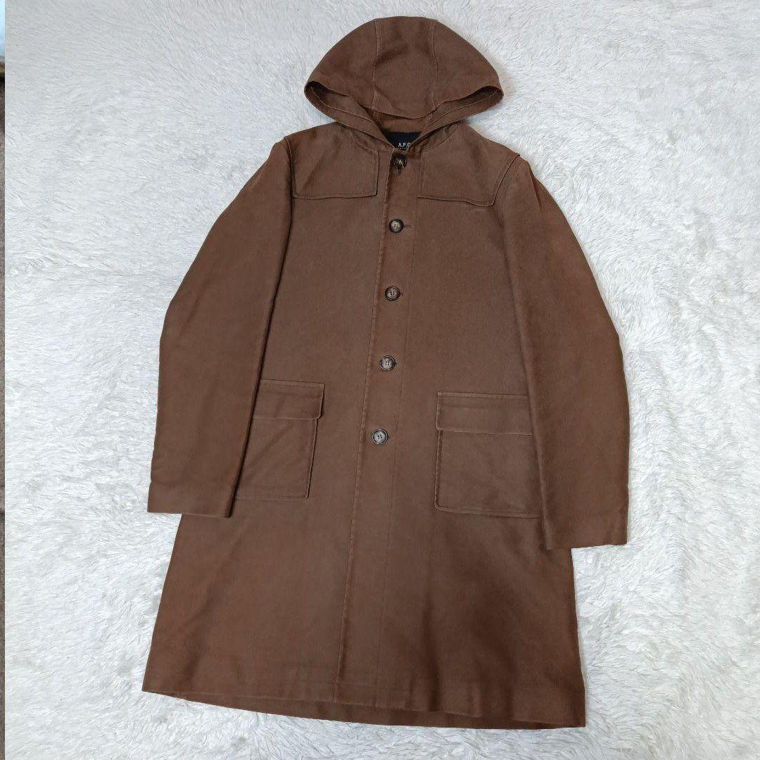 フランス製■A.P.C フーデッドコート ブラウン　モッズコート コットン