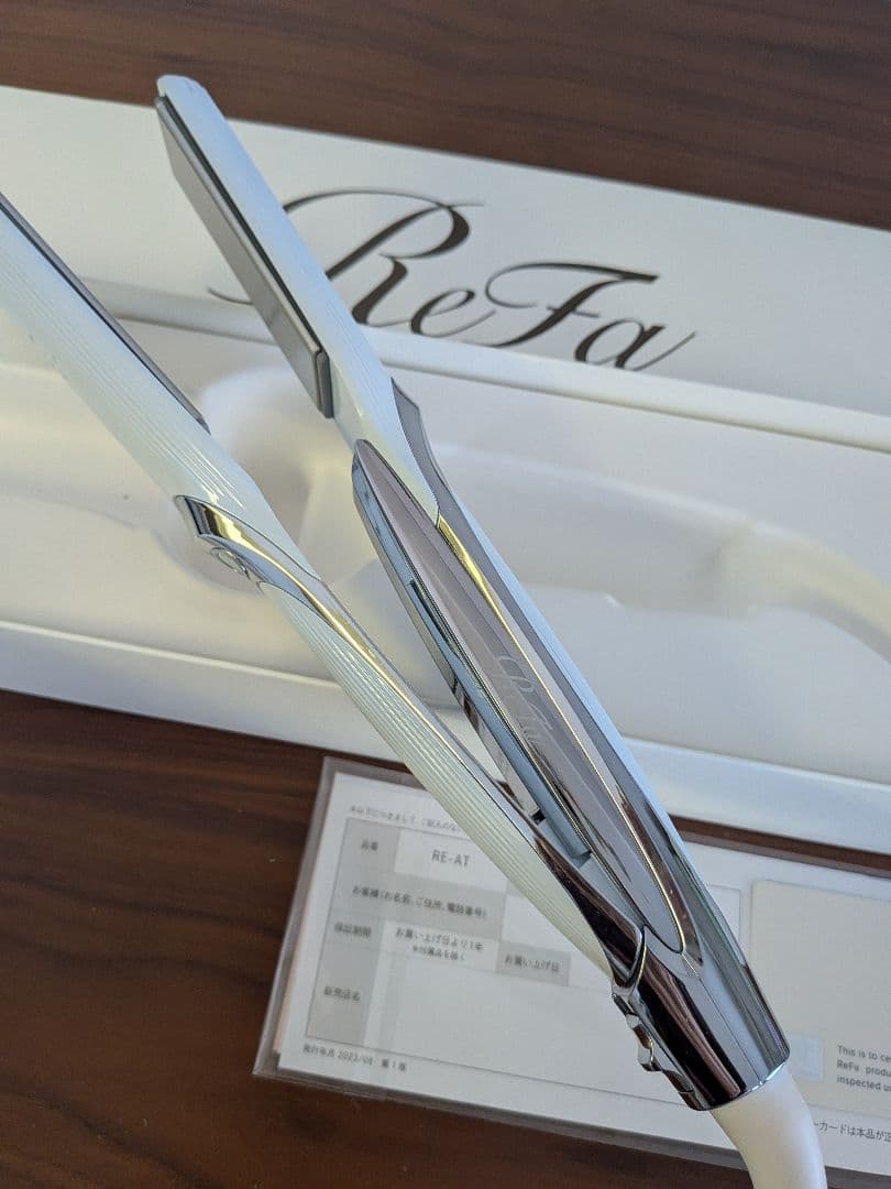 ReFa RE-AT ストレートヘアアイロン ホワイト&ホルダーSet