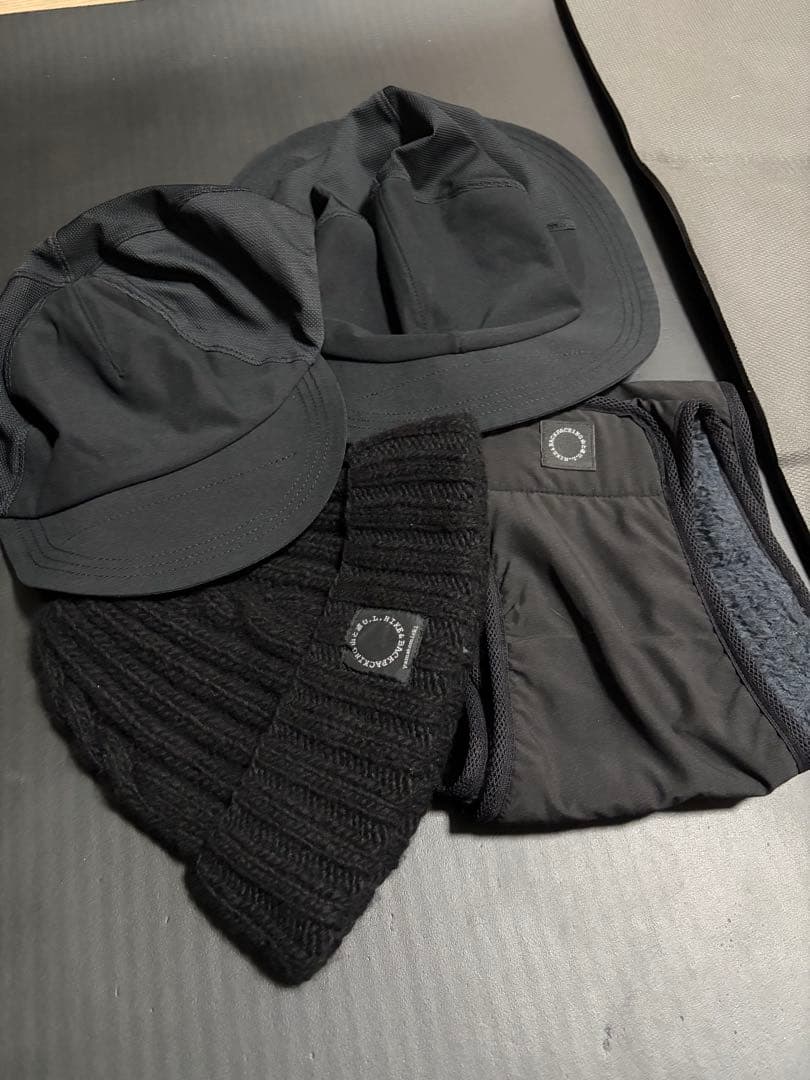 山と道　キャップ　ハット　ニット帽　腹巻きセット