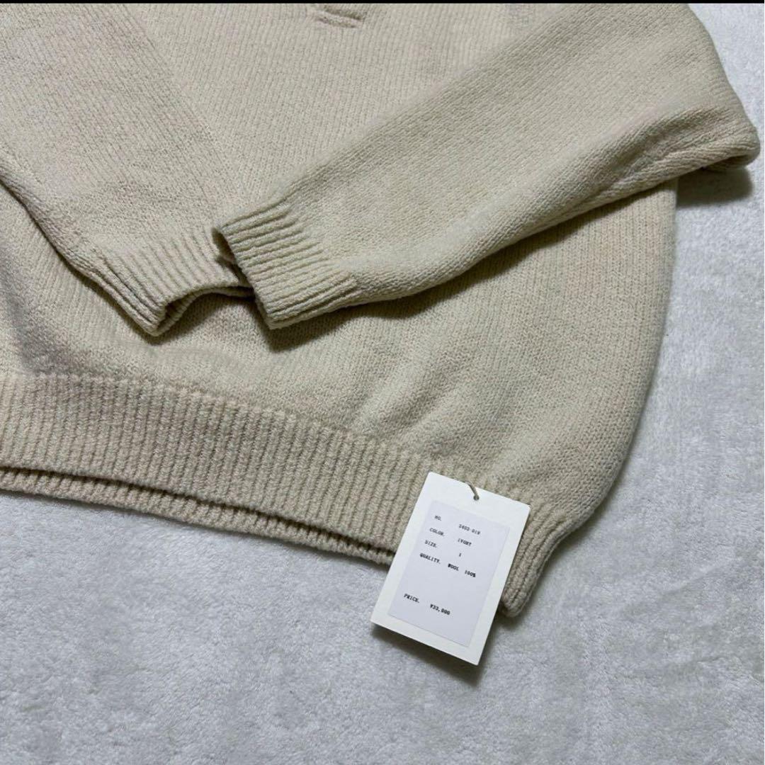 【新品未使用】crepuscule☆スキッパーニット☆1☆アイボリー