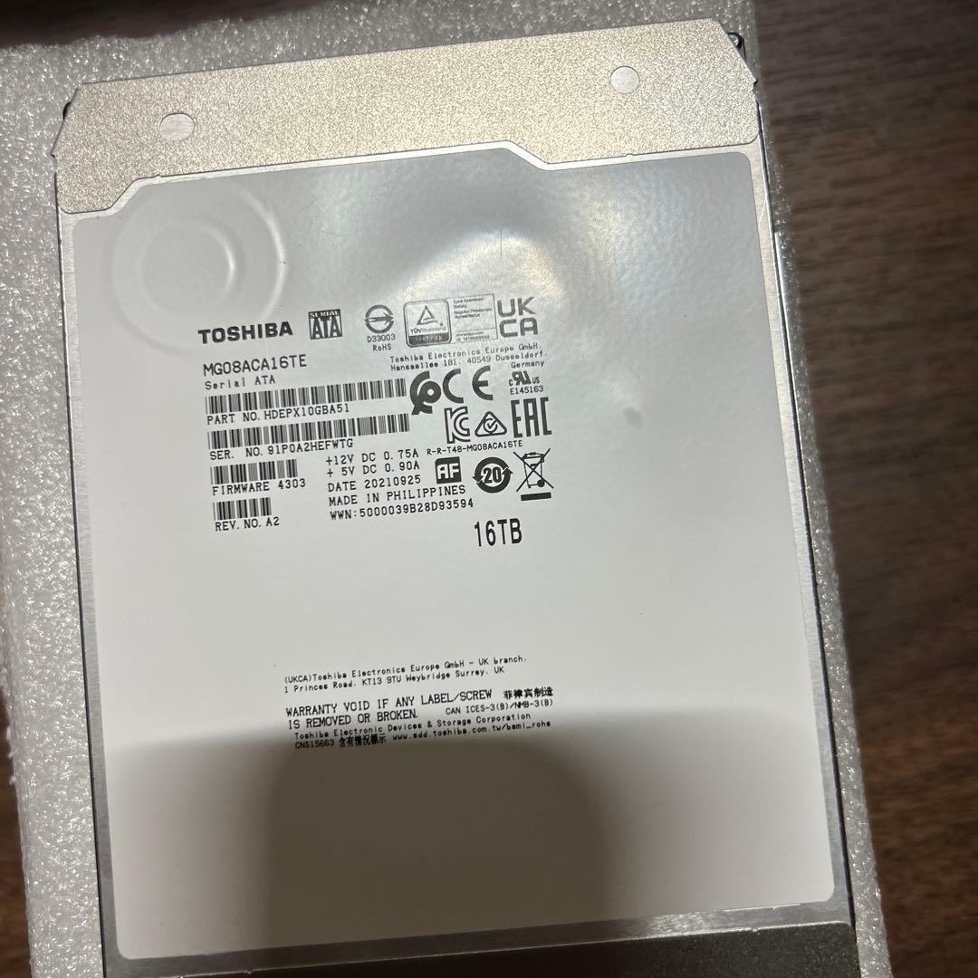 TOSHIBA MG08ACA16TE 3.5インチ内蔵HDD