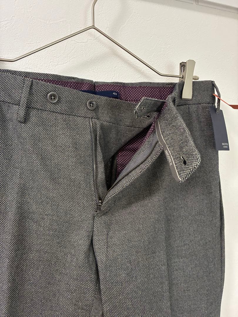 新品タグ付き INCOTEX スキンフィット グレー スラックス 48