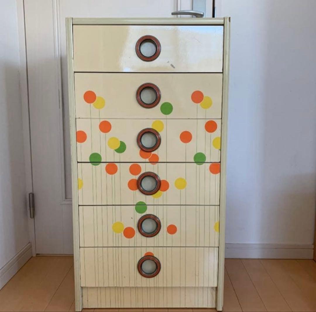 【11月末で処分】 ⭐︎レア物⭐︎昭和レトロ　ポップ　タンス