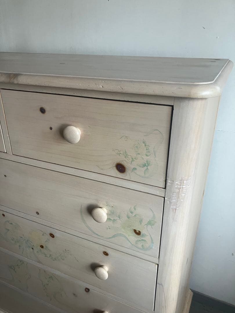 Thomasville(トーマスビル) チェスト5段　ボタニカル柄(薔薇柄)