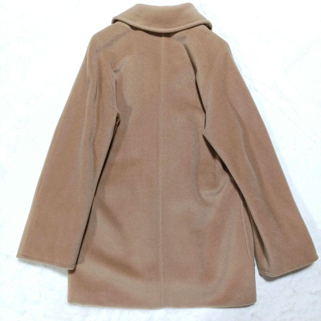 【美品】Max Mara　高級カシミヤ使用　白タグ　ウールコート　キャメル　40