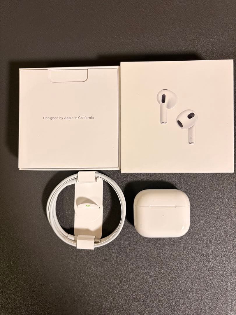 AirPods第3世代（ライトニング）本体・ケース・箱有/充電ケーブル付【美品】