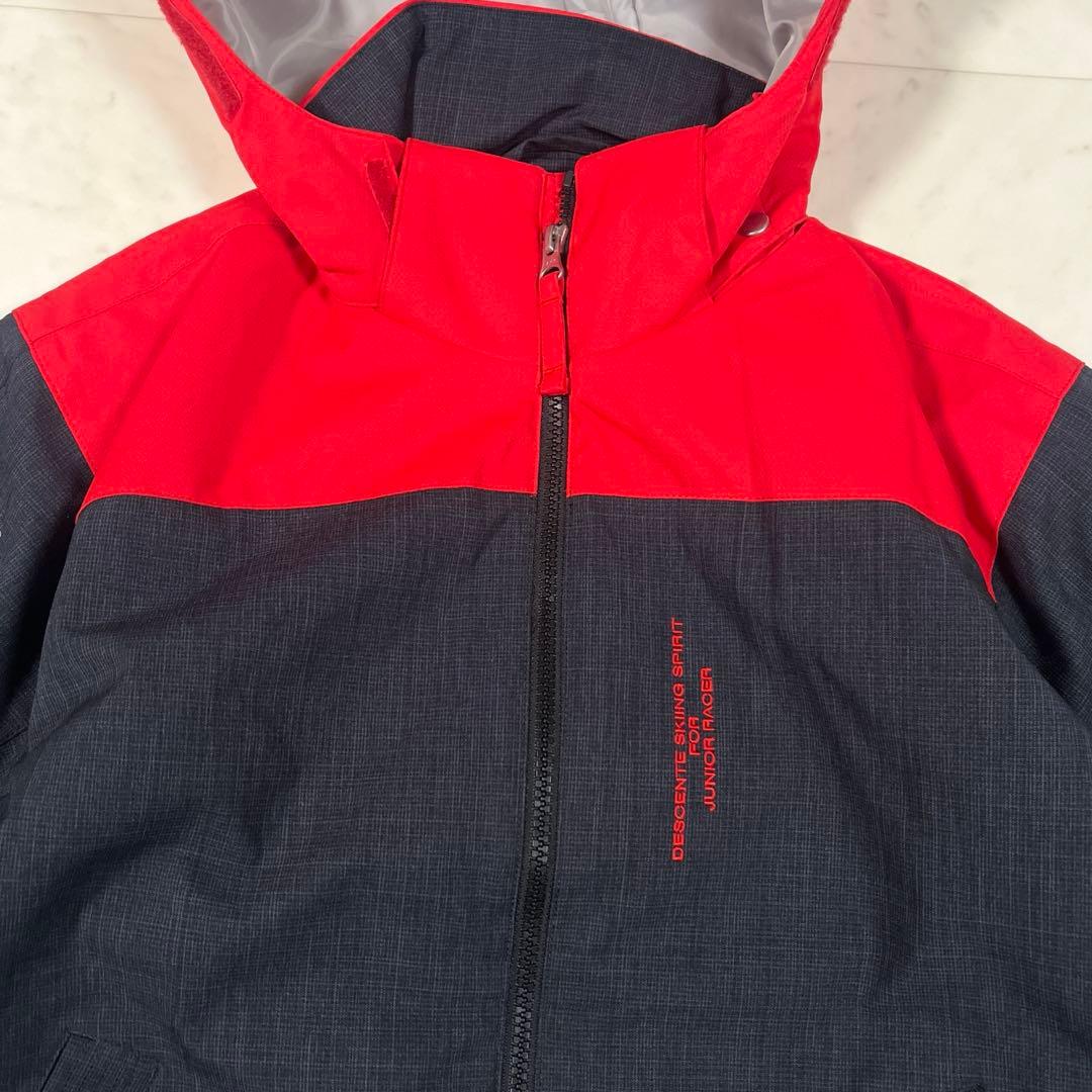 デサント スキーウエア 150 140 キッズ スノーウェア 男の子 赤 黒