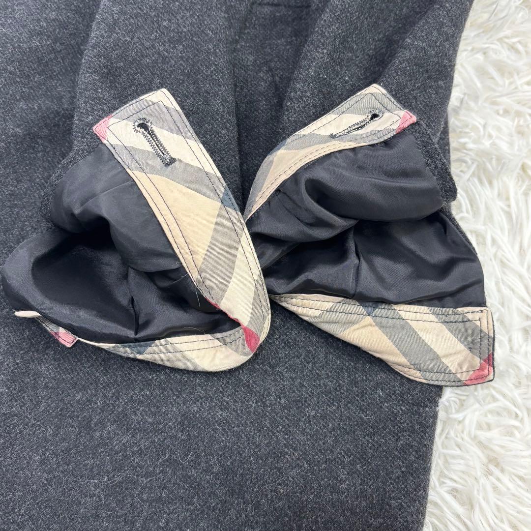 バーバリー ロンドン カシミヤウール ノバチェック ワンピース 38