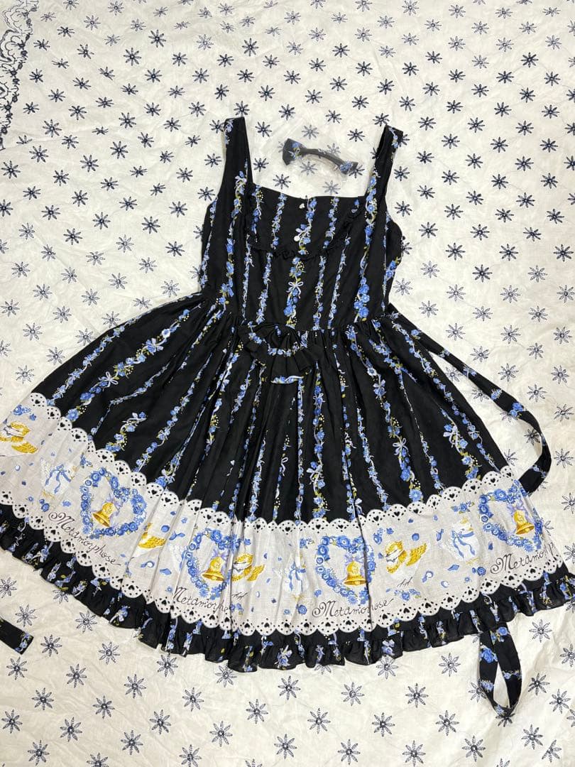 リボンジャンパースカート+リボンバレッタセット